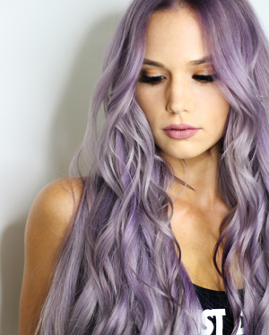 Woman with Purple Hair